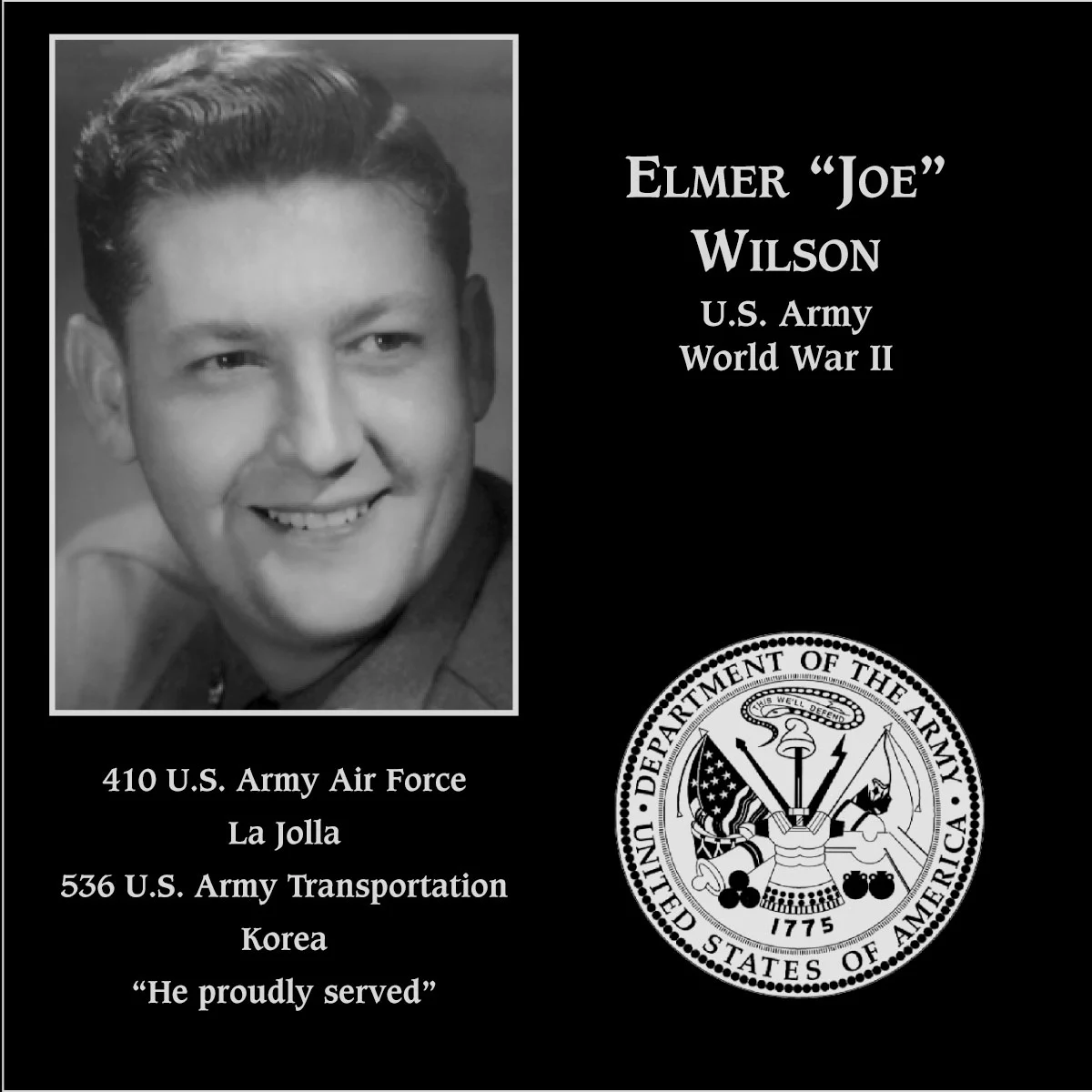 Elmer “Joe” Wilson