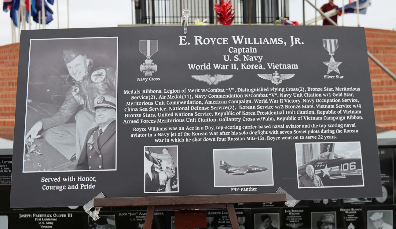 Captain Royce Williams Plaque