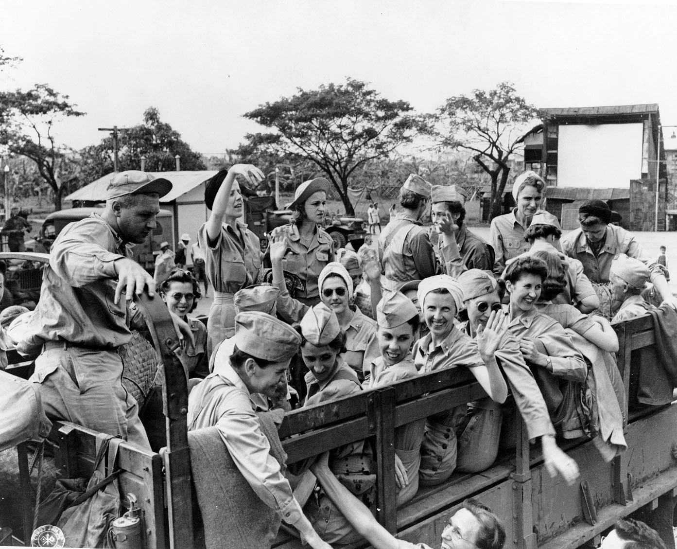 Army nurses liberated from Santo Tomas, February 12, 1945